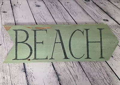 Rustic Primitive Vintage Beach Sign Hand Painted Wood Lake Ocean House Decor • $9.99