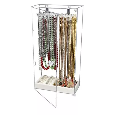 Jewelry Organizer Bracelet Necklace Holder Dustproof Display Stand • $45.78