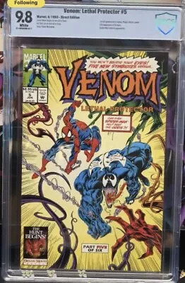 Venom: Lethal Protector #5 - CBCS 9.8 - Key Issue 1st App Marvel Comics 1993 • $15