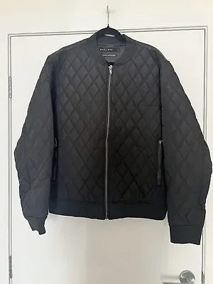 Zara Man Quilted Black Jacket Size XXL • $29.95