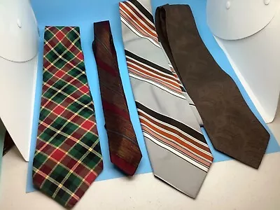 Vintage Mens Dress Ties 3 Are Wide 1 Is Skinny Lot Of 4 • $19.99