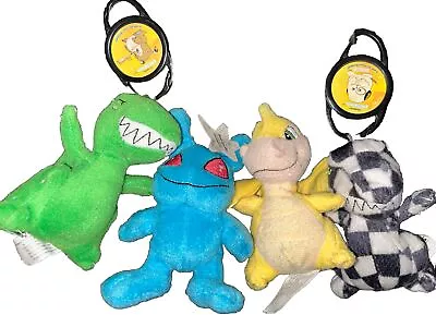 McDonald’s Toys Neopets Plush Dinosaurs Dragon Blue Grundo Set Of 4 • $16