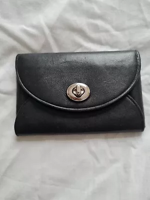 Coach New York Cardholder/ Coin Purse In Black With Silver Hardware  • £19.99