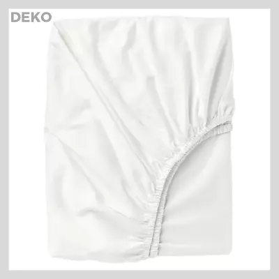 IKEA Ullvide Fitted Sheet White  200x150 Cm • £23.99