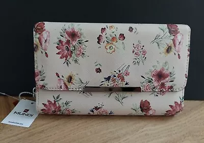 MUNDI Womans Big Fat Wallet With Removable Checkbook Cover Floral Print NWT • $24.99