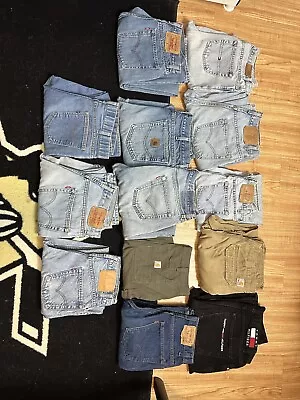 Lot Of 15 Jeans And Pants Retro 90s 00s Men’s Pants Wholesale Reseller Bundle • $22.50