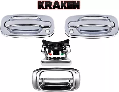 Chrome Door Handles For Chevy Silverado GMC Sierra 1999-2005 With Tailgate 2 Dr • $124.95