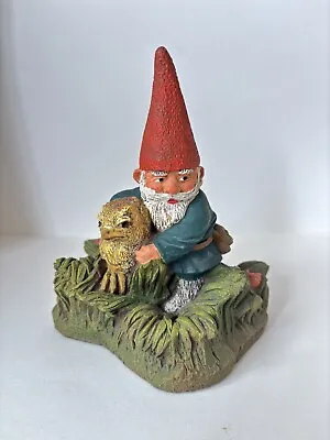 Vintage 1989 Artina Gnome Holding Baby Chick USA 6” Ht • $25.49