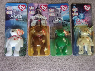 £12 • Buy TY Beanie McDonald's Bears Vintage Set Of 4 - Maple, Glory, Erin And Britannia