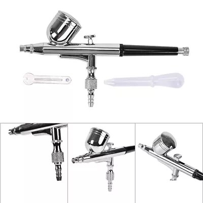 Professional Gravity Feed Dual-Action Airbrush Kit Set 0.3mm Nozzle Spray:'h • $23.98