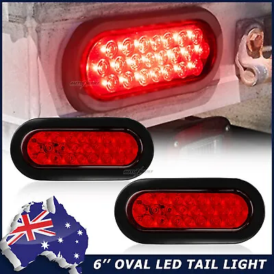 $21.99 • Buy 2x Oval Trailer Tail Light Stop Indicator Brake Rear Lamp Camper UTE UTV