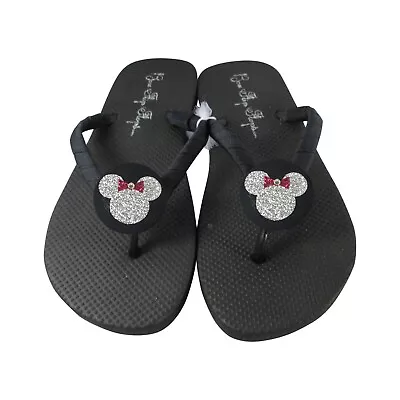 Minnie Mouse Glitter Flip Flop Sandals - Women/ Children Sizes - Disney Bling  • $31.10