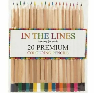 20 Premium Pencils Colour Therapy Colouring Vibrant Artists Drawing Scrapbook UK • £3.25