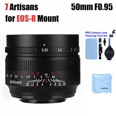 7Artisans 50mm F0.95 APS-C Manual Focus Lens For EOS-R Mount Camera • £189.99