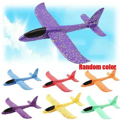 Plane Kids Gift Hand Throw Airplane Foam Glider Fly 48cm Foam Aeroplane Children • £6.59