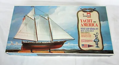 Scientific Kit 178 1851 Yacht America Wood Ship Model Kit With Cloth Sails 17” • $19.99