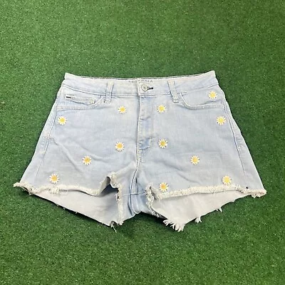 Arizona Jean Co Hi Rise Shorts Womens Size 11 Juniors Denim Custom Sunflowers • $9.22