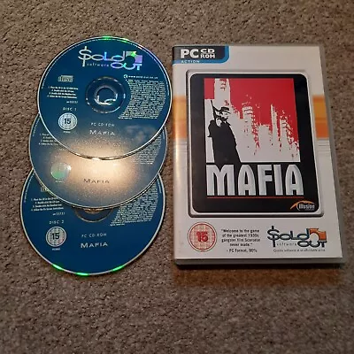 Mafia 1 PC GAME CD ROM ACTION 3 DISC SHOOTER CRIME DETCTIVE STRATEGY SIMULATION • £4.99