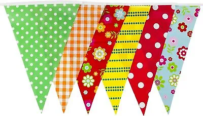 Vintage Tea Party 10m Triangle Bunting - Party Decoration Birthday Banner Wall • $3.07