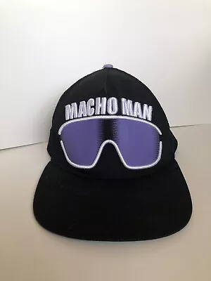 Macho Man Randy Savage Black Purple Sunglasses Adjustable Snapback Trucker Hat • $36.95