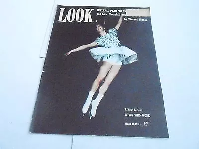 MARCH 11 1941 LOOK Magazine DOROTHY LEWIS Ice Skater • $12