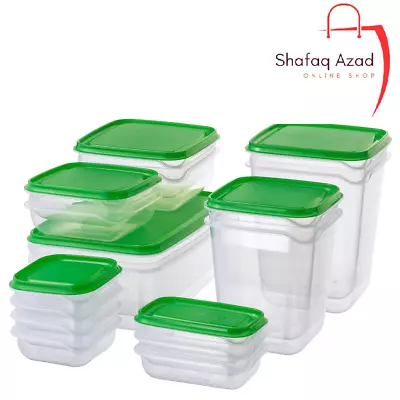 $32.99 • Buy IKEA PRUTA Food Container Plastic Storage Organizer With Green Color Lid Set-17