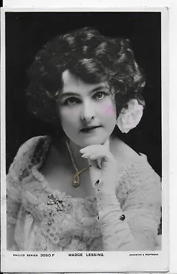 Rare Genuine Vintage Postcardedwardian Actress Madge Lessing 1904rp • £2.99