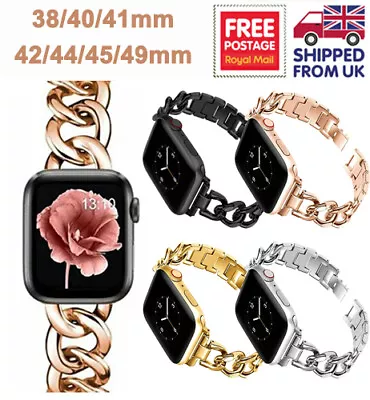 Luxury Women Strap For Apple Watch IWatch Series 8 7 6 5 4 SE 38 40 41 44 45 Mm • £7.62