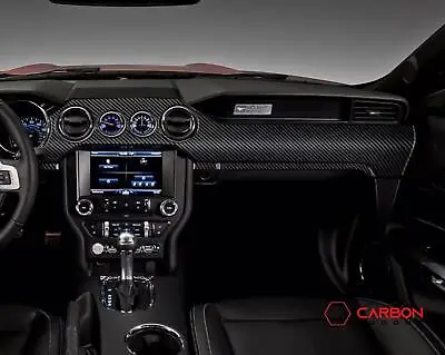 Mustang 2015-2023 Real Carbon Fiber Whole Front Dash Overlay • $328.99