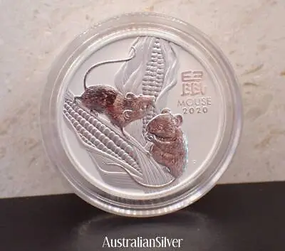 Perth Mint Lunar Silver 2 OZ Mouse 2020 Rare Coin Series III • $155.92