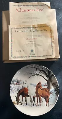 Spode Plate Christmas Eve By Susie Whitcombe 1990 The Noble Horse • £1.99