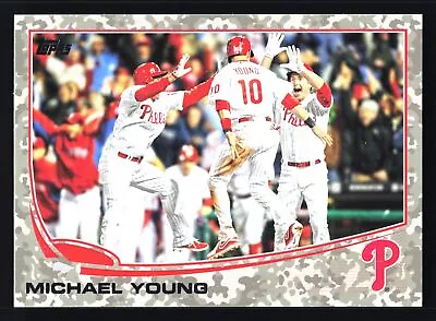 Michael Young Philadelphia Phillies 2013 Topps Update Camo #US90 Ser. # /99 • $7.99