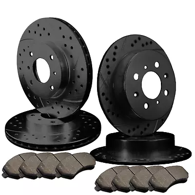 F+R Double Drilled Slotted Zinc Coated Premium Rotors W/Semi-Met Pads  ATL013113 • $282.83