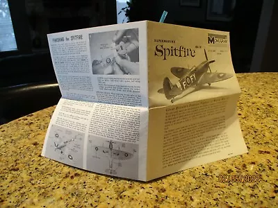 Vintage Model Kit Instuctions Monogram Spitfire  • $4.39