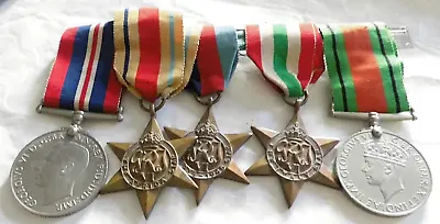 Ww2 Group 5 British Medals Corporal Royal Tank Regiment 23rd Armoured Brigade • $208.39