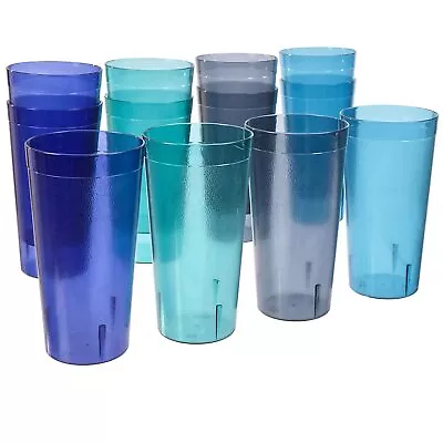 US Acrylic Café Plastic Reusable Tumblers (Set Of 12) 32-ounce Iced-Tea Cups... • $33.18