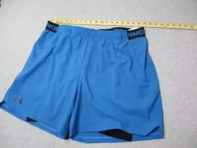 Under Armour Vanish Woven 2-in-1 Shorts Blue Mens Sz XXL Training Running • $29.99