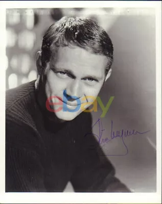 Steve McQueen Nice Portrait Signed In Fine Ink 8x10 Autograph Reprint • $19.95