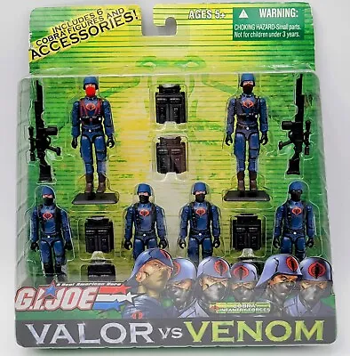 GI Joe Valor Vs. Venom Cobra Infantry Forces 6-Pack Hasbro 2005 MOC • $145.99