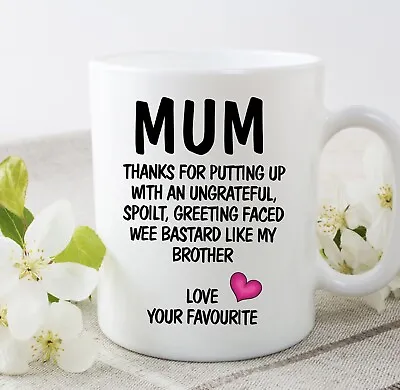 Mum Cup Mug Rude Gift Novelty Funny Personalised Birthday Present Christmas • £8.45