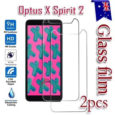 2X Optus X Spirit 2 Tempered Glass Screen Protector Scratch Resist Film Guard • $6.90