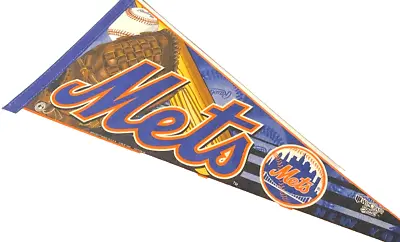 New York Mets Felt Pennant Full Size 30x12 Wincraft MLB 1999 Genuine Merchandise • $10.78
