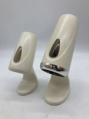 (2) VTG Dixie Cup Holder Dispensers Space Age Retro Bathroom Kitchen Counter Top • $44.99