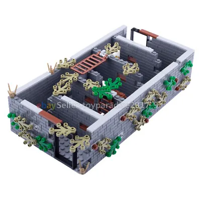 MOC WWII Modern Military Battle Scene View City Ruins Building Blocks Model Toy • $45.63