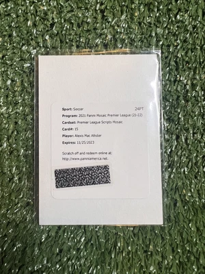 £6.50 • Buy Alexis Macallister Panini Mosaic Scripts Premier League Brighton Redemption Card
