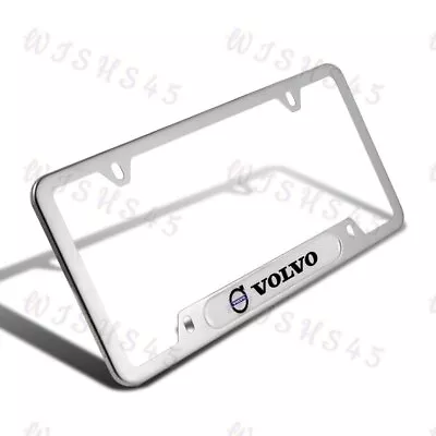 New 1PCS For VOLVO Silver Stainless Steel Metal License Plate Frame • $10.99