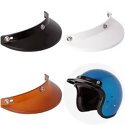 3-Snap Visor Peak Sunshield For Retro Motorcycle Open Face Half Helmet NOS • $12