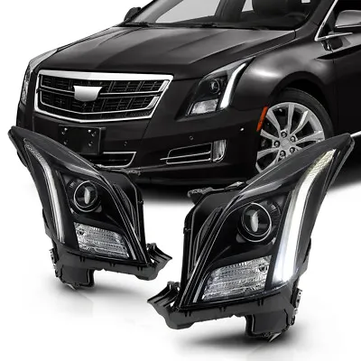 For 13-17 Cadillac XTS BLACK LED Neon Tube Halo DRL D3S Projector Headlight Lamp • $566.32