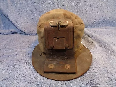 Vtg HTF RARE T R Jones Co COAL KING Leather & Cloth Miners Cap Hat • $175