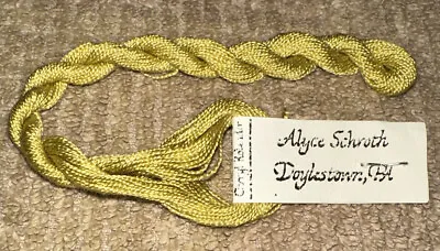 Vintage Alyce Schroth Hand Dyed Spun Silk 20yds Med Green Embroidery Floss • $9.97